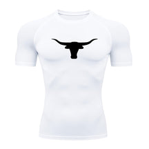 Camiseta Compressão Uv Manga Curta Estampa Da Roça Marca Do Touro Alpha Rash Guard