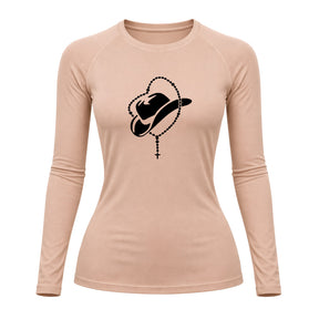 Camiseta Compressão Uv Manga Longa Estampa Da Roça Cowboy Sagrado