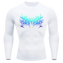 Camiseta Compressão Manga Longa Proteção Uv Segunda Pele Cyber Tribal Metal Dark Darknes Rash Guard