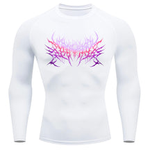 Camiseta Compressão Manga Longa Proteção Uv Segunda Pele Cyber Tribal Metal Dark Darknes Rash Guard