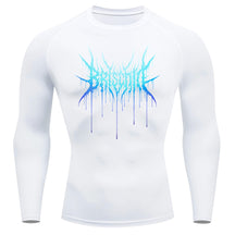 Camiseta Compressão Proteção Uv Segunda Pele Manga Longa Cyber Tribal Briscode Dark Rash Guard