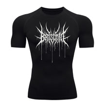 Camiseta Compressão Proteção Uv Segunda Pele Manga Curta Cyber Tribal Briscode Dark Rash Guard