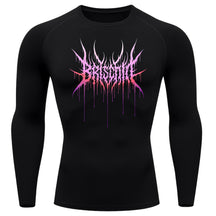 Camiseta Compressão Proteção Uv Segunda Pele Manga Longa Cyber Tribal Briscode Dark Rash Guard