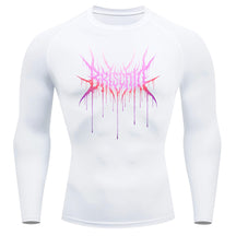 Camiseta Compressão Proteção Uv Segunda Pele Manga Longa Cyber Tribal Briscode Dark Rash Guard