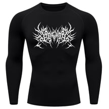 Camiseta Compressão Manga Longa Proteção Uv Segunda Pele Cyber Tribal Metal Dark Darknes Rash Guard