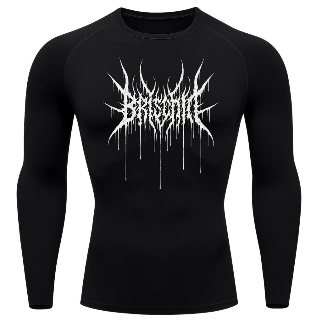 Camiseta Compressão Proteção Uv Segunda Pele Manga Longa Cyber Tribal Briscode Dark Rash Guard
