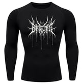Camiseta Compressão Proteção Uv Segunda Pele Manga Longa Cyber Tribal Briscode Dark Rash Guard