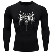 Camiseta Compressão Proteção Uv Segunda Pele Manga Longa Cyber Tribal Briscode Dark Rash Guard