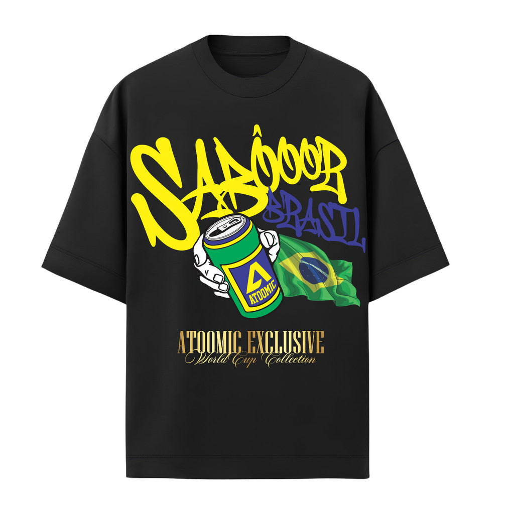 Camiseta Oversized Manga Curta Atoomic Sabor Brasil Edition Copa