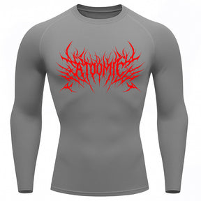 Camiseta Compressão Uv Manga Longa Cyber Tribal Atoomic Invoke Shadow Rash Guard