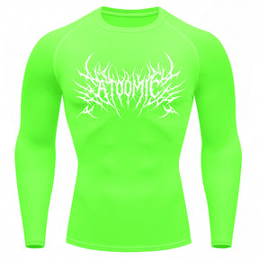 Camiseta Compressão Uv Manga Longa Cyber Tribal Atoomic Invoke Shadow Rash Guard