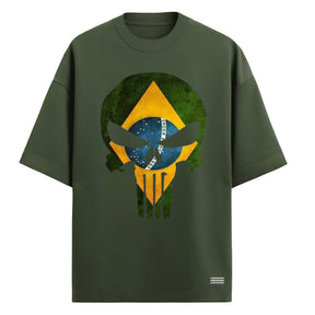 Camiseta Oversized Justiceiro Brasil Varias Cores