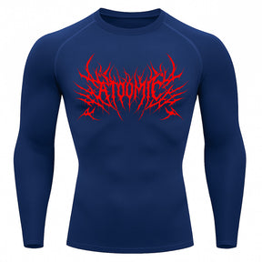 Camiseta Compressão Uv Manga Longa Cyber Tribal Atoomic Invoke Shadow Rash Guard