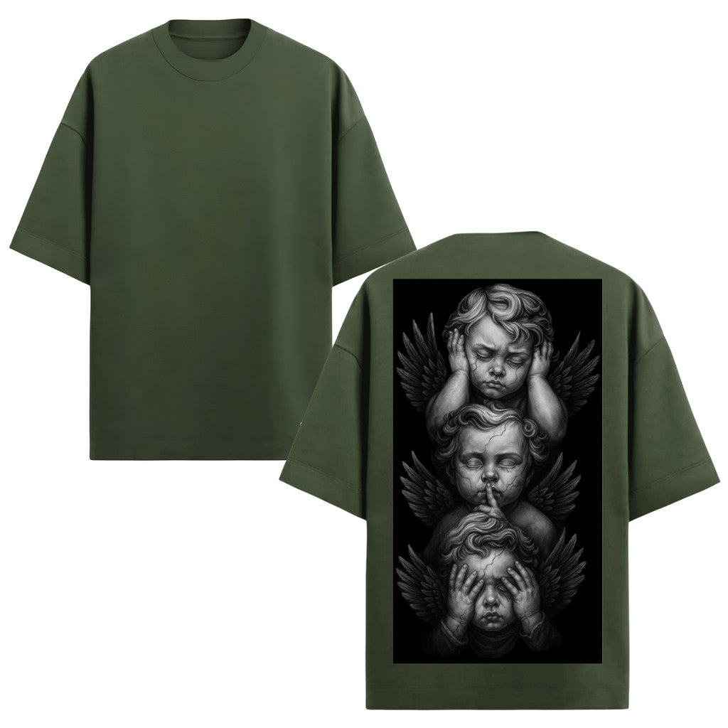 Camiseta Oversized Premium 20.1 Atoomic Angels Of Silence Camisa Unissex
