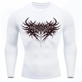 Camiseta Compressão Uv Manga Longa Cyber Tribal Night Reaper Oblivion Rash Guard