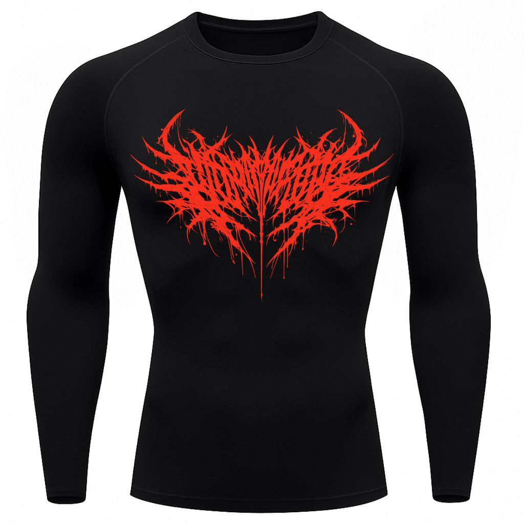 Camiseta Compressão Uv Manga Longa Cyber Tribal Night Reaper Oblivion Rash Guard