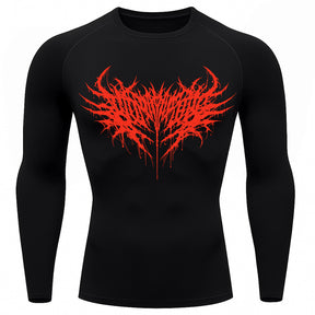 Camiseta Compressão Uv Manga Longa Cyber Tribal Night Reaper Oblivion Rash Guard