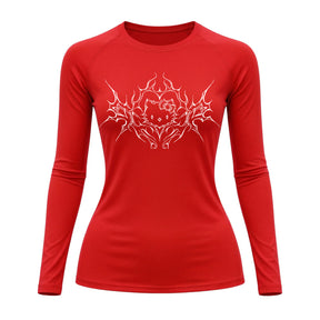Camiseta Compressão Uv Manga Longa Cyber Tribal Black Heart Hello Kitty Rash Guard
