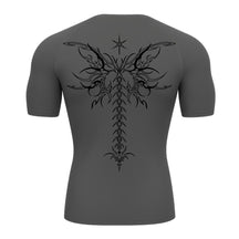 Camiseta Compressão Uv Manga Curta Cyber Tribal Shadow Stinger Wings Rash Guard