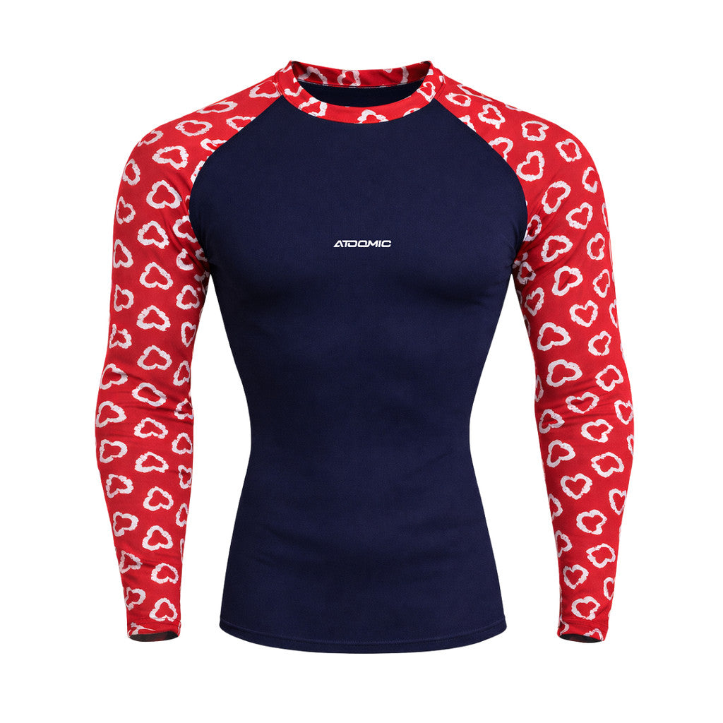 Camiseta Feminina Manga Longa Estampada Nas Mangas Floral Compressão Proteção Uv 50+ Blusa