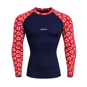 Camiseta Feminina Manga Longa Estampada Nas Mangas Floral Compressão Proteção Uv 50+ Blusa