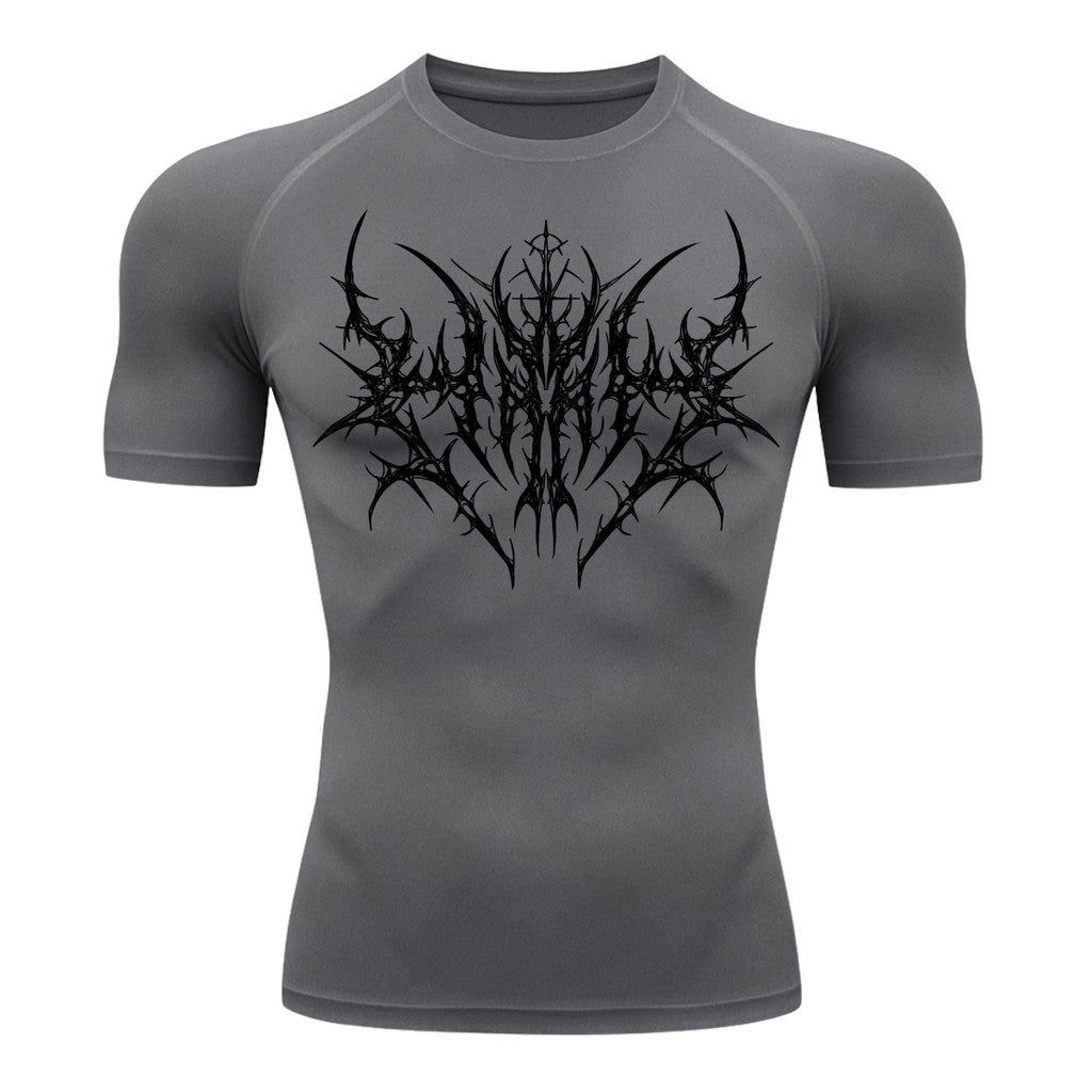 Camiseta Compressão Uv 50+ Manga Curta Cyber Tribal Primal Dominion Rash Guard