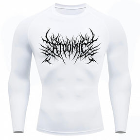 Camiseta Compressão Uv Manga Longa Cyber Tribal Atoomic Invoke Shadow Rash Guard