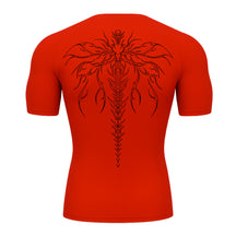 Camiseta Compressão Uv Manga Curta Cyber Tribal Chimera Spine Rash Guard