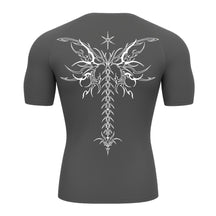 Camiseta Compressão Uv Manga Curta Cyber Tribal Shadow Stinger Wings Rash Guard