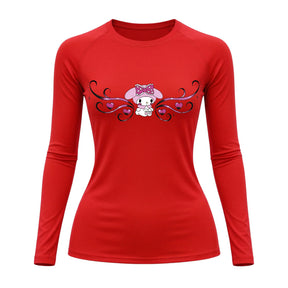Camiseta Compressão Uv Manga Longa Cyber Tribal My Melody Hello Kitty Rash Guard