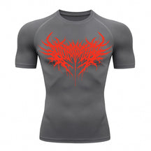 Camiseta Compressão Uv Manga Curta Cyber Tribal Night Reaper Oblivion Rash Guard