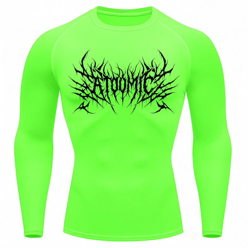 Camiseta Compressão Uv Manga Longa Cyber Tribal Atoomic Invoke Shadow Rash Guard