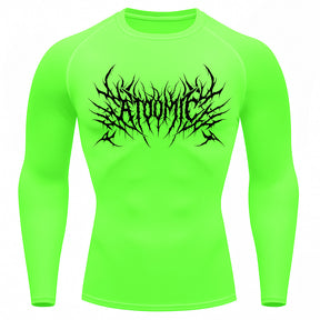 Camiseta Compressão Uv Manga Longa Cyber Tribal Atoomic Invoke Shadow Rash Guard