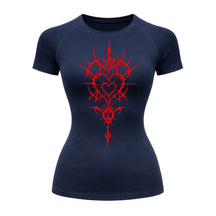 Camiseta Compressão Uv Manga Curta Cyber Tribal Iron Hearth Dark Rash Guard