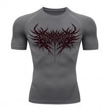 Camiseta Compressão Uv Manga Curta Cyber Tribal Night Reaper Oblivion Rash Guard