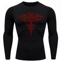 Camiseta Compressão Uv 50+ Manga Longa Cyber Tribal Savage Emblem Rash Guard