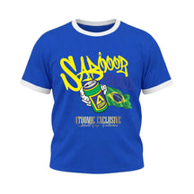 Camiseta Plus SIze Manga Curta Gola E Manga Colorida UV Atoomic Sabor Brasil Edition Copa