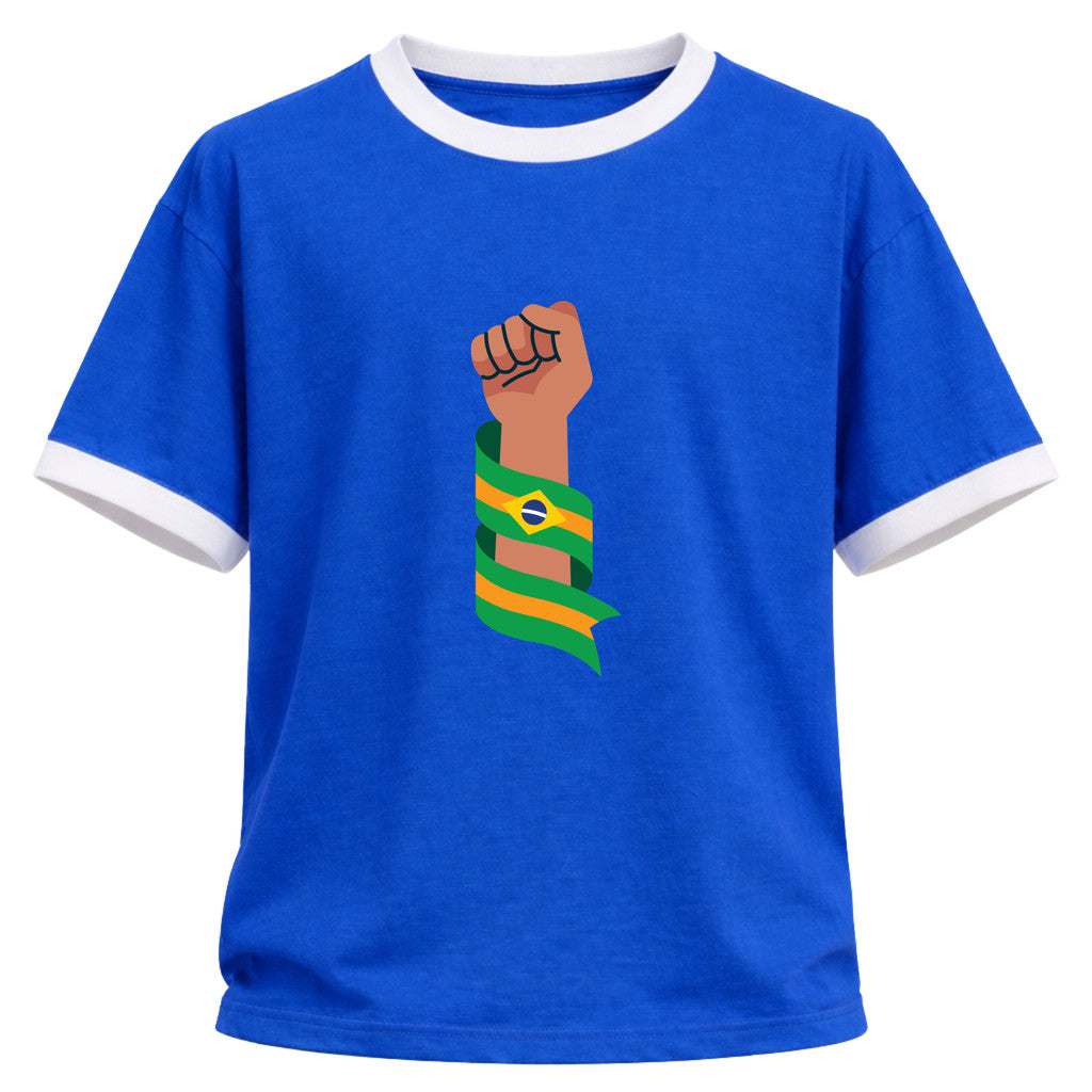 Camiseta Algodão Manga Curta Punho Brasileiro Varias Cores