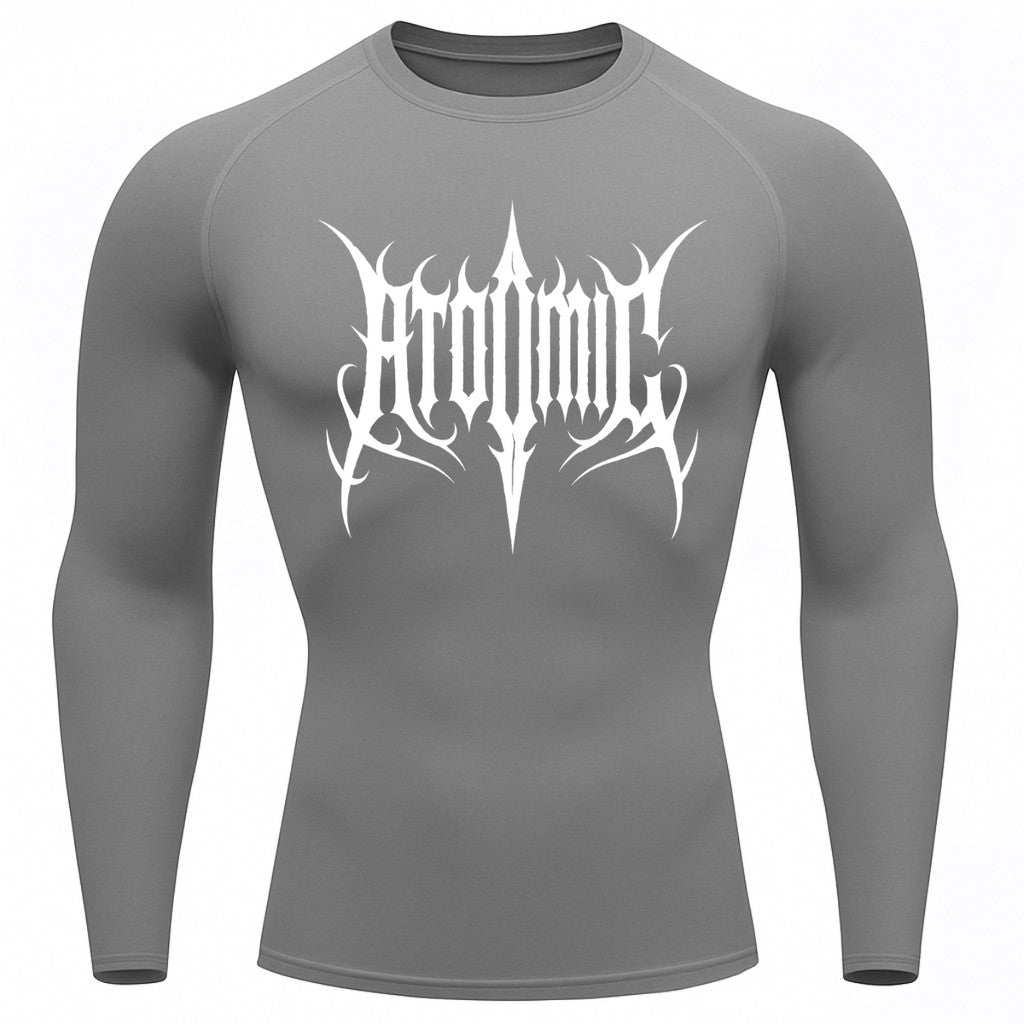 Camiseta Compressão Uv Manga Longa Cyber Tribal Atoomic Imperium Dark Rash Guard
