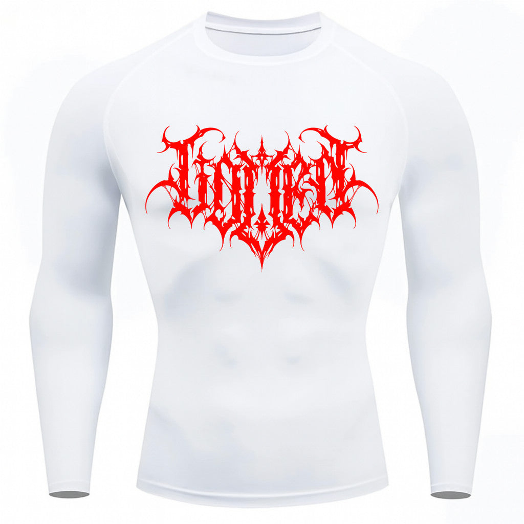 Camiseta Compressão Uv Manga Longa Cyber Tribal Shadow Crest Rash Guard