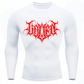 Camiseta Compressão Uv Manga Longa Cyber Tribal Shadow Crest Rash Guard