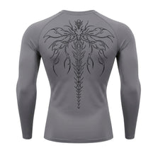 Camiseta Compressão Uv Manga Longa Cyber Tribal Chimera Spine Rash Guard