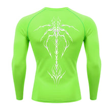 Camiseta Compressão Uv Manga Longa Cyber Tribal Unbreakable Dark Spine Rash Guard