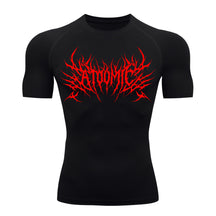 Camiseta Compressão Uv Manga Curta Cyber Tribal Atoomic Invoke Shadow Rash Guard