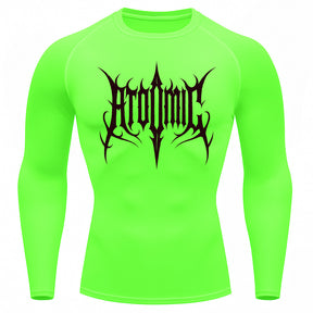 Camiseta Compressão Uv Manga Longa Cyber Tribal Atoomic Imperium Dark Rash Guard