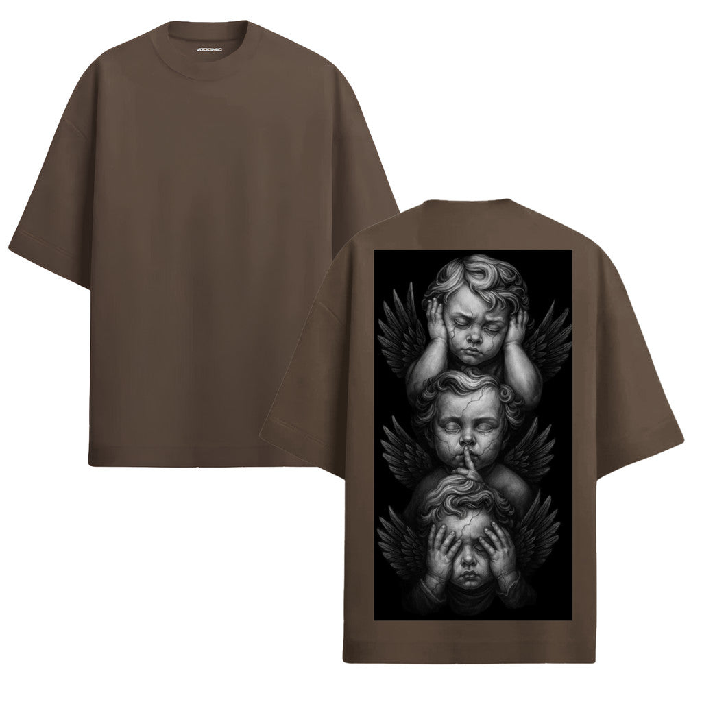 Camiseta Oversized Premium 20.1 Atoomic Angels Of Silence Camisa Unissex