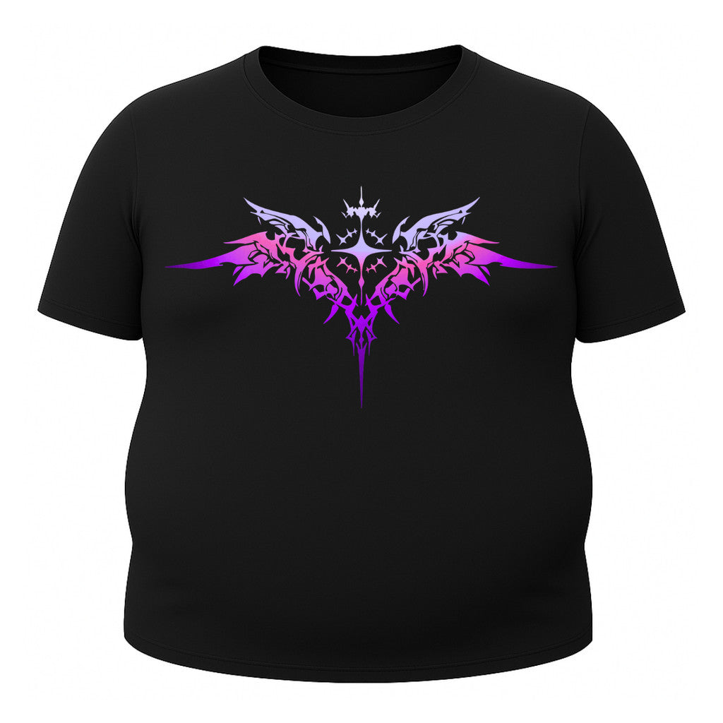 Camiseta Plus Size Proteção Uv Tecido Gelado Manga Curta Cyber Tribal Asas 03