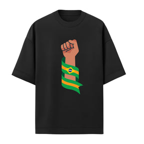 Camiseta Oversized Manga Curta Força Brasil Brasileiro Varias Cores