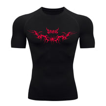 Camiseta Compressão Uv Manga Curta Cyber Tribal Savage Spider Wings Rash Guard