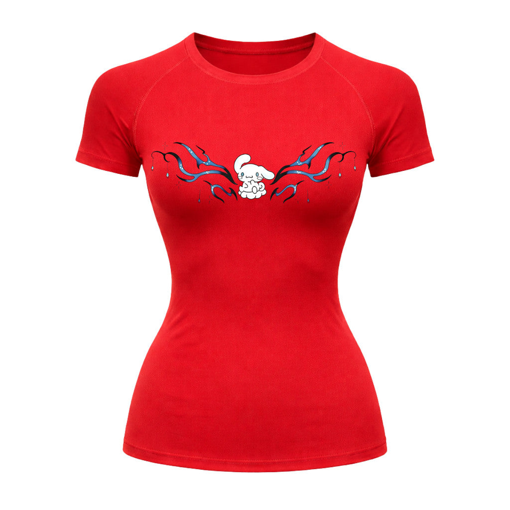 Camiseta Compressão Uv Manga Curta Cyber Tribal Cinnamoroll Hello Kitty Rash Guard